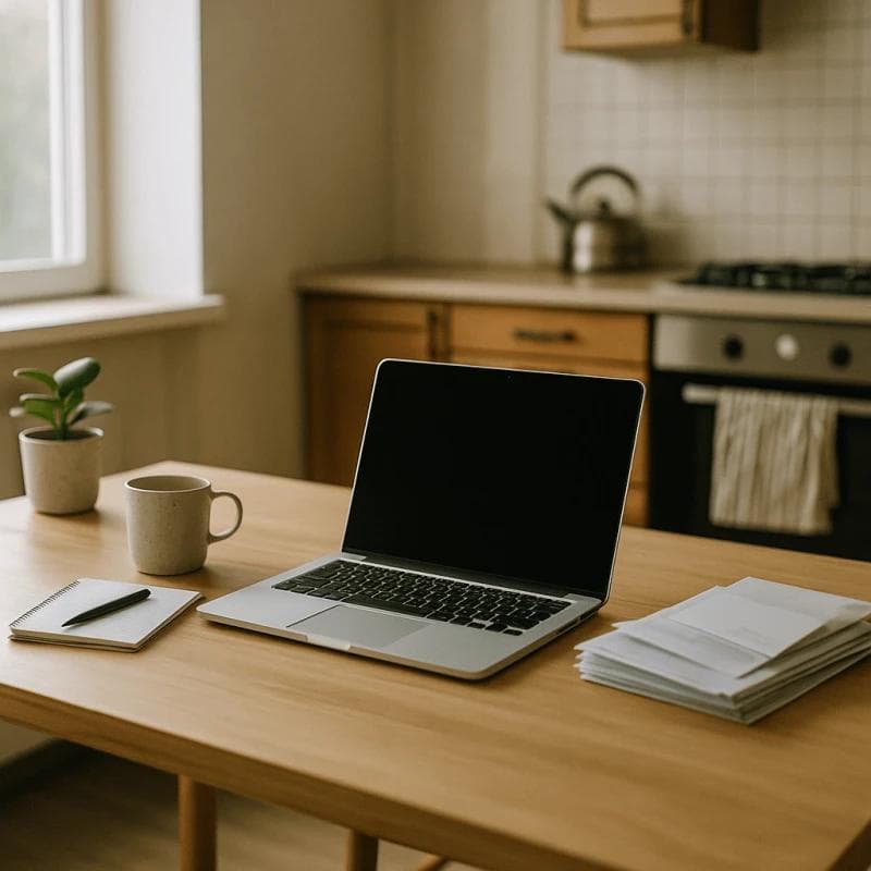 Employment Law Legal Funding budgeting scene on kitchen table
